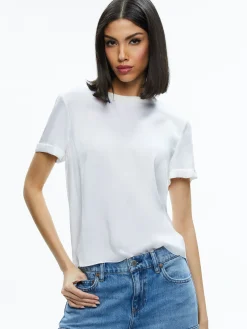 Alice and Olivia BRADEN DROP SHOULDER TEE *FEATURED SHOPS | CLOTHING