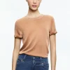Alice and Olivia BRADEN DROP SHOULDER TEE CAMEL*FEATURED SHOPS | CLOTHING