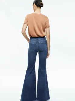 Alice and Olivia BRADEN DROP SHOULDER TEE CAMEL*FEATURED SHOPS | CLOTHING