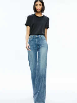 Alice and Olivia BRADEN DROP SHOULDER TEE *FEATURED SHOPS | CLOTHING