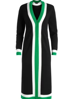 Alice and Olivia BRADFORD CARDIGAN BLACK/LIGHT EMERALD/ECRU*FEATURED SHOPS | CLOTHING