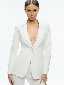 Alice and Olivia BREANN FITTED BLAZER OFF WHITE*FEATURED SHOPS | CLOTHING | CLOTHING