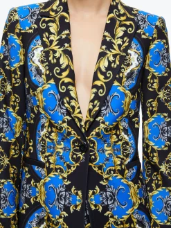 Alice and Olivia BREANN FITTED BLAZER REGAL ROMANCE SAPPHIRE*CLOTHING | CLOTHING