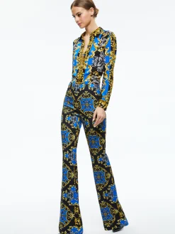 Alice and Olivia BREANN FITTED BLAZER + TEENY FIT FLARE BOOTCUT PANT *CLOTHING