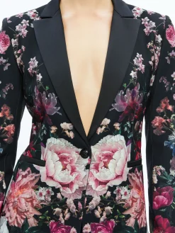 Alice and Olivia BREANN LONG FITTED BLAZER AFTER MIDNIGHT*CLOTHING