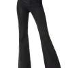 Alice and Olivia BRENT HIGH WAISTED LEATHER BELL PANT BLACK*FEATURED SHOPS | CLOTHING