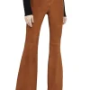Alice and Olivia BRENT HIGH WAISTED SUEDE PANT CAMEL*FEATURED SHOPS | CLOTHING