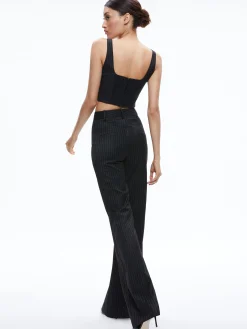 Alice and Olivia BRESLIN CORSET TOP BLACK PINSTRIPE*FEATURED SHOPS | CLOTHING | CLOTHING