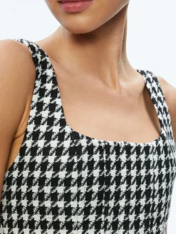 Alice and Olivia BRESLIN CORSET TOP BLACK/OFF WHITE*FEATURED SHOPS | CLOTHING