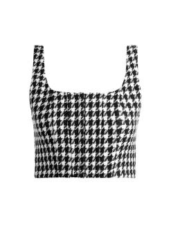 Alice and Olivia BRESLIN CORSET TOP BLACK/OFF WHITE*FEATURED SHOPS | CLOTHING
