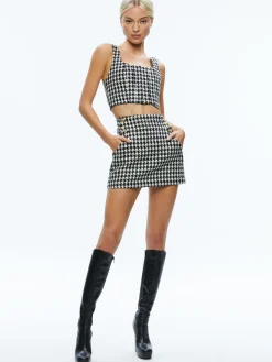 Alice and Olivia BRESLIN CORSET TOP + DONALD SIDE BUTTON SKIRT *CLOTHING