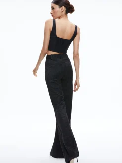 Alice and Olivia BRESLIN CORSET TOP + SIOBHAN FRONT WRAP MIDI SKIRT *CLOTHING