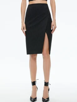 Alice and Olivia BRESLIN CORSET TOP + SIOBHAN FRONT WRAP MIDI SKIRT *CLOTHING