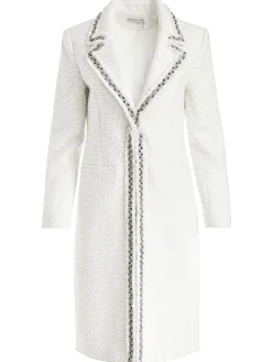 Alice and Olivia BRET EMBELLISHED LONG BLAZER OFF WHITE*FEATURED SHOPS | FEATURED SHOPS | CLOTHING