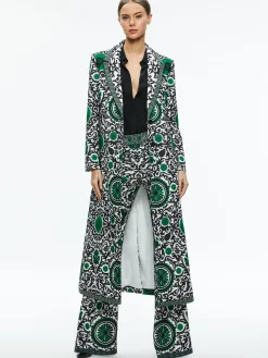 Alice and Olivia BRET LONG BLAZER MONARCH LIGHT EMERALD SMALL*FEATURED SHOPS | CLOTHING