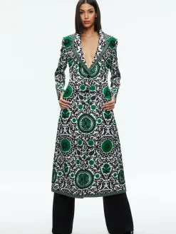 Alice and Olivia BRET LONG BLAZER MONARCH LIGHT EMERALD SMALL*FEATURED SHOPS | CLOTHING