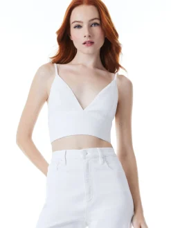 Alice and Olivia CARLI DENIM BRA TOP *FEATURED SHOPS | CLOTHING