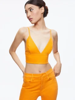 Alice and Olivia CARLI DENIM BRA TOP *FEATURED SHOPS | CLOTHING