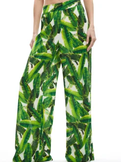 Alice and Olivia CARLI TIE BACK BRA TOP + RUSSELL HIGH WAISTED SMOCKED WAISTBAND PANT *CLOTHING