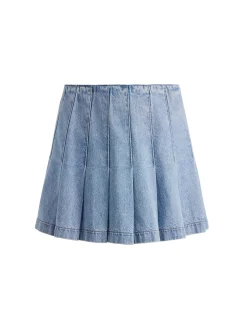 Alice and Olivia CARTER PLEATED DENIM MINI SKIRT *FEATURED SHOPS | CLOTHING