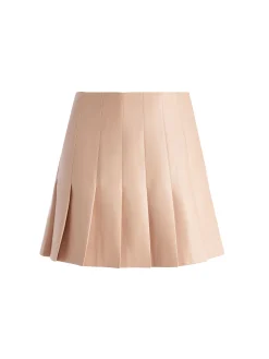 Alice and Olivia CARTER PLEATED VEGAN LEATHER MINI SKIRT *CLOTHING | CLOTHING
