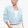 Alice and Olivia CASILDA FAUX FUR CROPPED CARDIGAN *CLOTHING