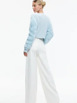 Alice and Olivia CASILDA FAUX FUR CROPPED CARDIGAN *CLOTHING