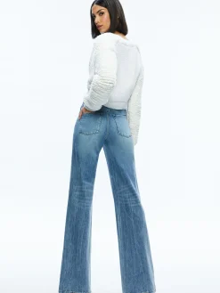 Alice and Olivia CASILDA FAUX FUR CROPPED CARDIGAN *CLOTHING