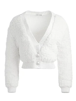 Alice and Olivia CASILDA FAUX FUR CROPPED CARDIGAN *CLOTHING