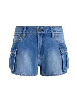 Alice and Olivia CAY LOW RISE CARGO SHORT IVY BLUE*FEATURED SHOPS | CLOTHING