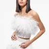Alice and Olivia CERESI FEATHER TOP + CINA FEATHER MINI SKIRT *CLOTHING