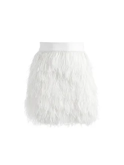 Alice and Olivia CERESI FEATHER TOP + CINA FEATHER MINI SKIRT *CLOTHING