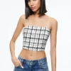 Alice and Olivia CERESI TWEED CROP TOP OFF WHITE/BLACK*FEATURED SHOPS | CLOTHING