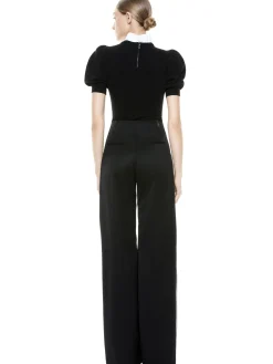 Alice and Olivia CHASE PUFF SLEEVE SWEATER WITH COLLAR *FEATURED SHOPS | CLOTHING