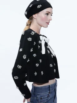 Alice and Olivia CHIRA SLOUCHY EMBELLISHED HAT *CLOTHING