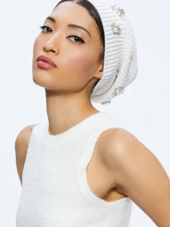 Alice and Olivia CHIRA SLOUCHY EMBELLISHED HAT *CLOTHING