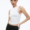 Alice and Olivia CHRISSY CREWNECK RUCHED CROP TOP *FEATURED SHOPS | CLOTHING
