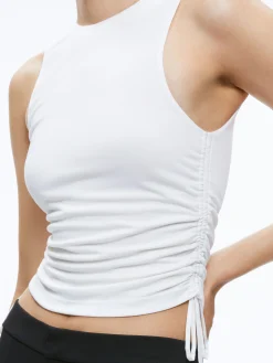 Alice and Olivia CHRISSY CREWNECK RUCHED CROP TOP *FEATURED SHOPS | CLOTHING