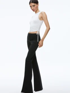 Alice and Olivia CHRISSY CREWNECK RUCHED CROP TOP *FEATURED SHOPS | CLOTHING