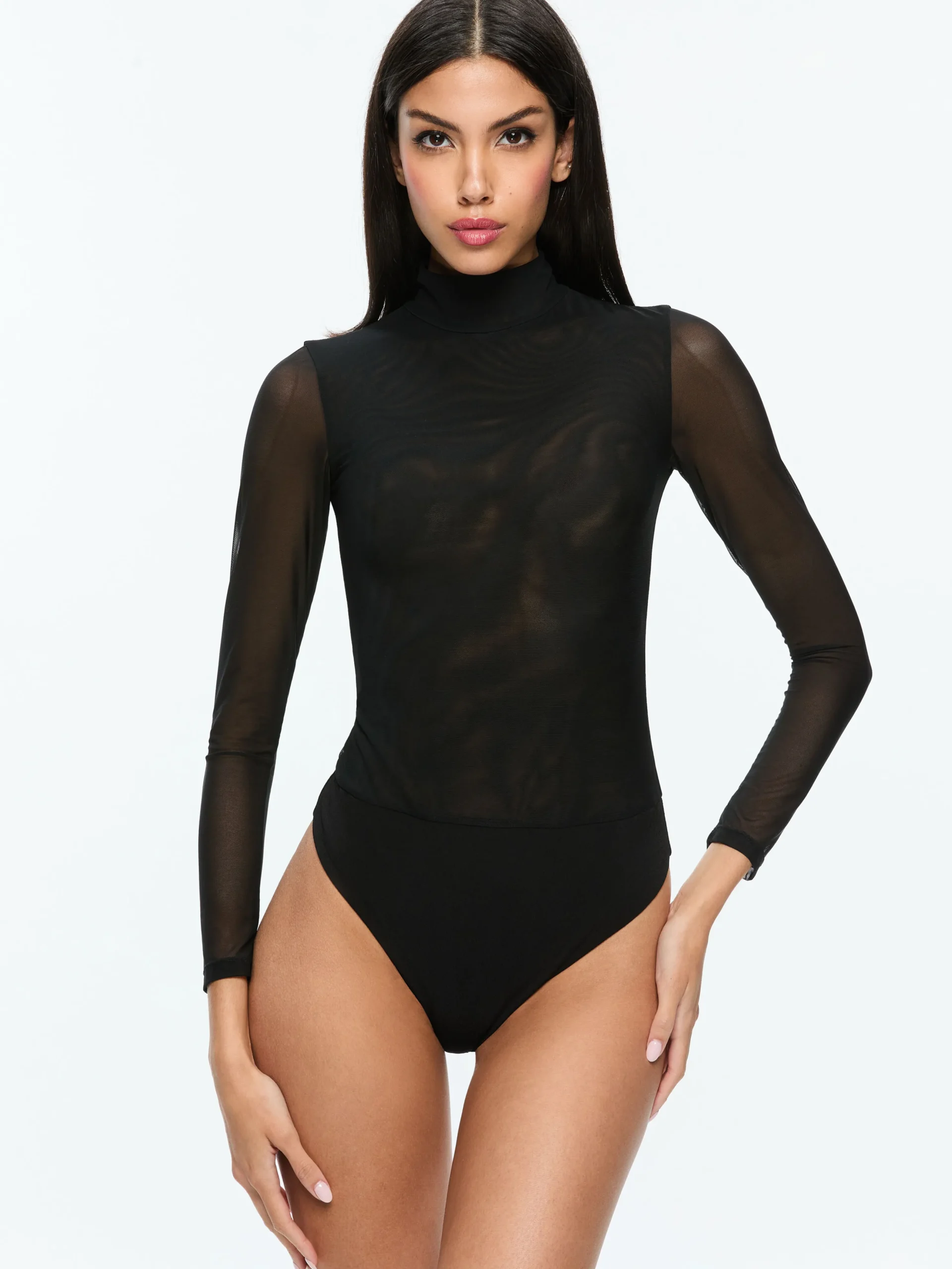Alice and Olivia CLARINDA TURTLENECK BODYSUIT BLACK*FEATURED SHOPS | CLOTHING