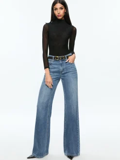 Alice and Olivia CLARINDA TURTLENECK BODYSUIT BLACK*FEATURED SHOPS | CLOTHING