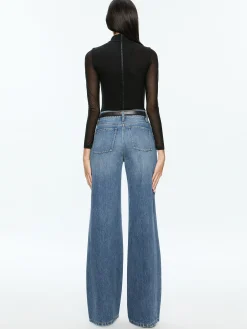 Alice and Olivia CLARINDA TURTLENECK BODYSUIT BLACK*FEATURED SHOPS | CLOTHING