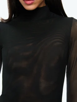 Alice and Olivia CLARINDA TURTLENECK BODYSUIT BLACK*FEATURED SHOPS | CLOTHING