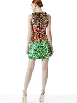 Alice and Olivia CLYDE EMBELLISHED SHIFT DRESS MULTI*DRESSES | DRESSES | CLOTHING