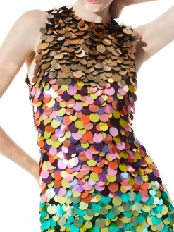 Alice and Olivia CLYDE EMBELLISHED SHIFT DRESS MULTI*DRESSES | DRESSES | CLOTHING