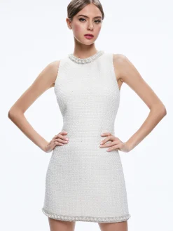Alice and Olivia COLEY EMBELLISHED MINI DRESS OFF WHITE*FEATURED SHOPS | FEATURED SHOPS | DRESSES | DRESSES | CLOTHING