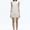 Alice and Olivia COLEY FEATHER TRIM DRESS *DRESSES | CLOTHING