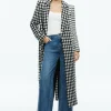 Alice and Olivia COLLEY LONG TWEED COAT BLACK/OFF WHITE*FEATURED SHOPS | CLOTHING