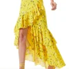 Alice and Olivia CRISTINA WRAP RUFFLE SKIRT ESCAPE DITSY SUNBEAM*CLOTHING