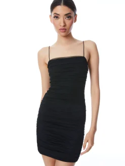 Alice and Olivia CRUZ SPAGHETTI STRAP MINI RUCHED DRESS *DRESSES | CLOTHING